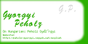 gyorgyi peholz business card